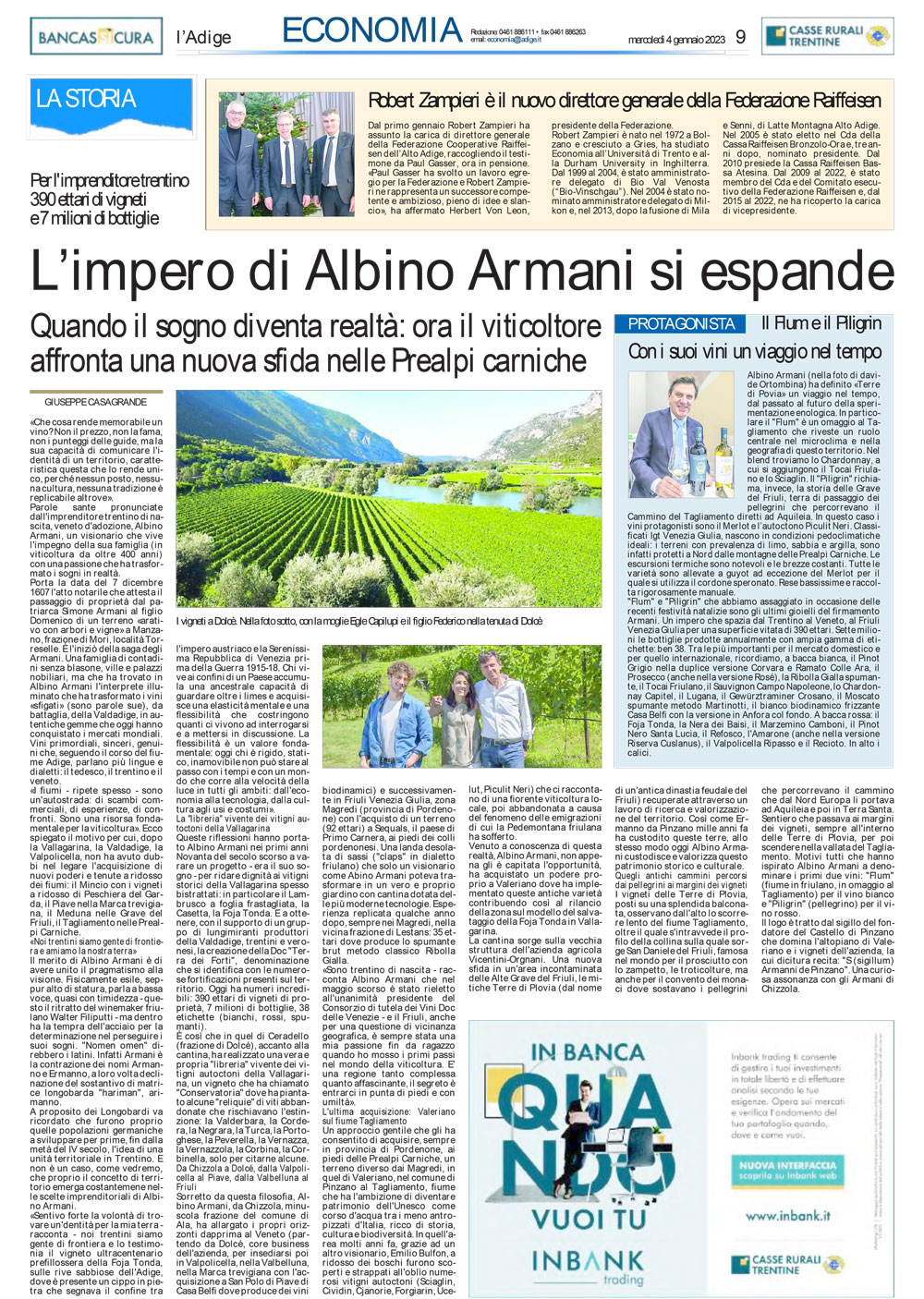 L'impero di Albino Armani si espande